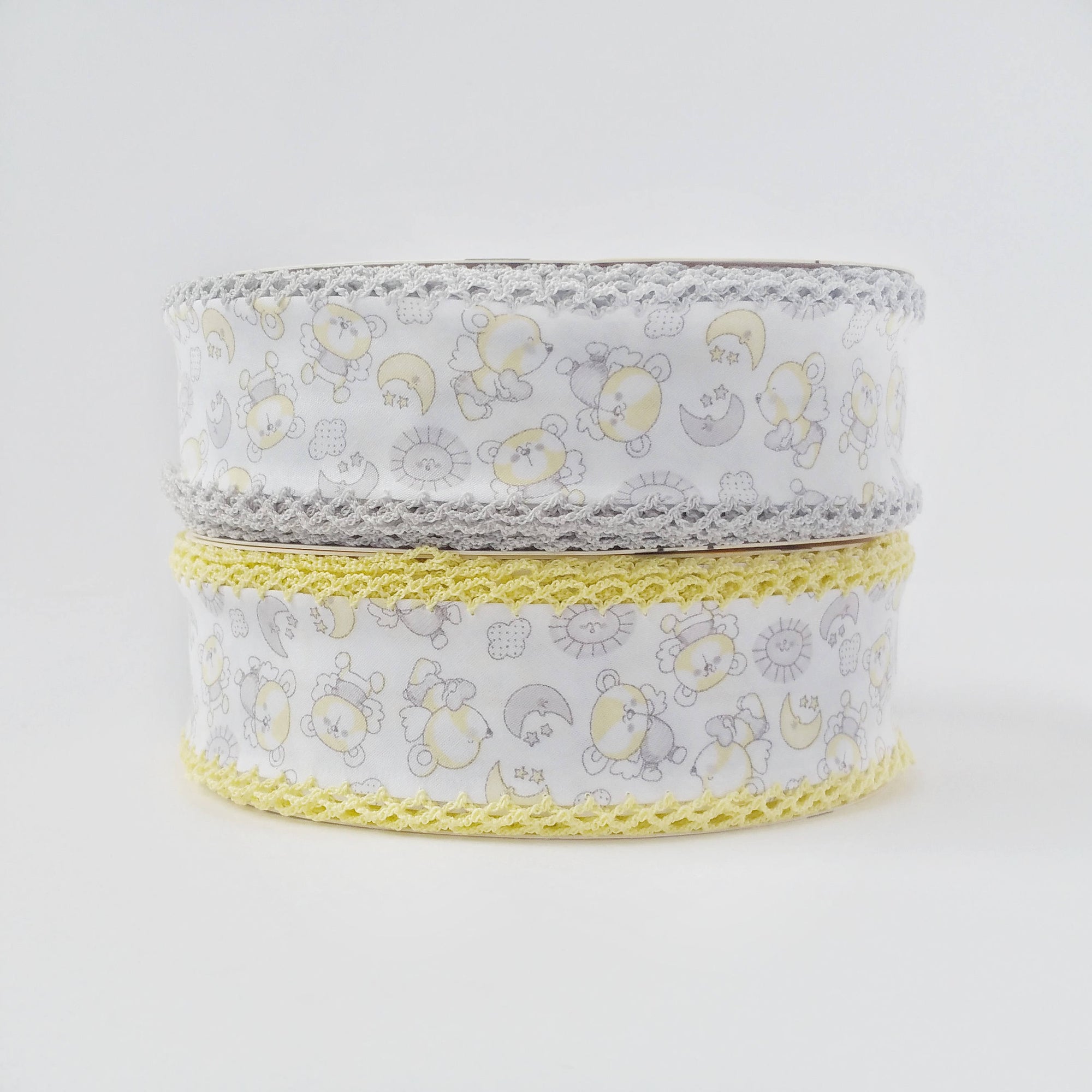 Yellow Gray Crochet Bias Tape