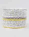 Yellow Gray Crochet Bias Tape