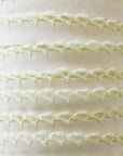 Yellow Crochet Bias Tape, Double Fold Bias Tape, Crochet Edge Bias Tape, Quilt Binding, Pale Yellow Lace, LEMON CREAM Picot Egde Bias Tape