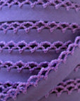 Purple Double Fold Bias Tape, Crochet Edge Bias Tape, Picot Edge, Quilt Binding, AMETHYST Crochet Bias Tape, By the Yard, Purple Lace, Trim