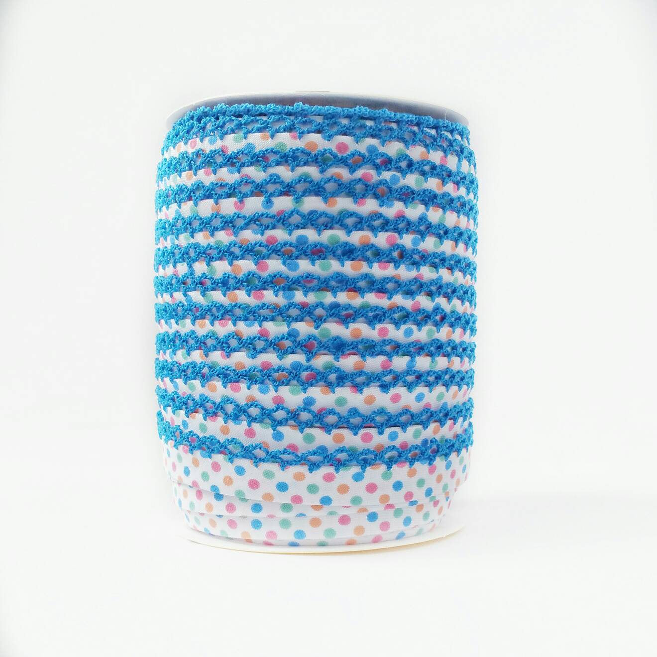 Polka Dot Crochet Edge Bias Tape