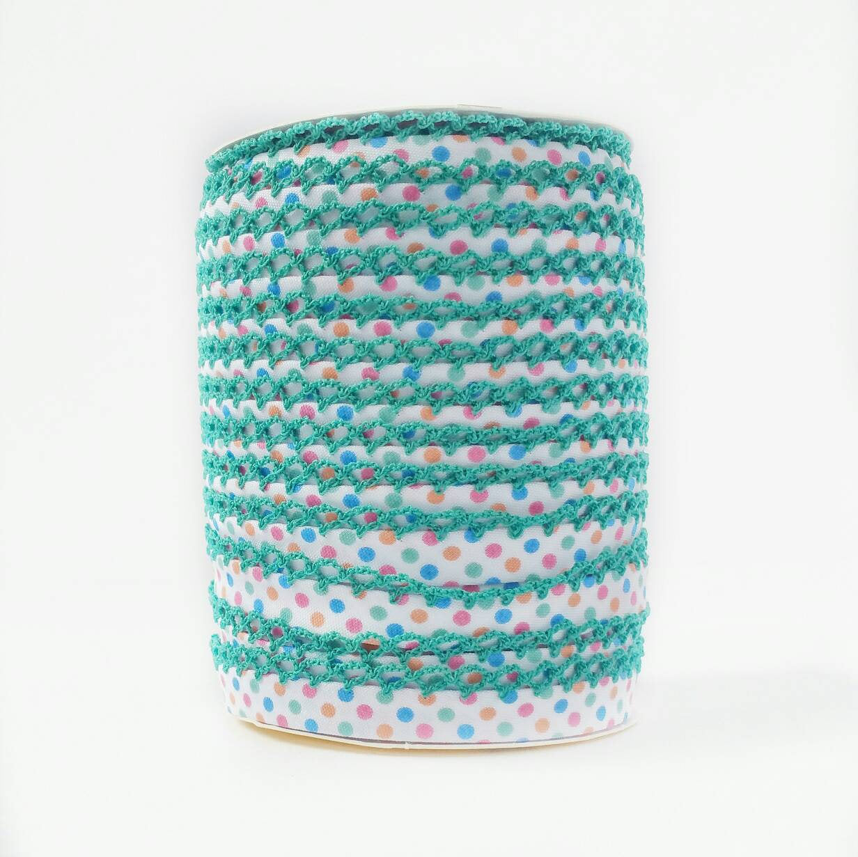 Polka Dot Crochet Edge Bias Tape