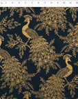 Menagerie - Royal Peacock in Navy Metallic | Canvas