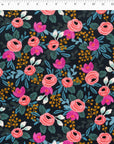 Menagerie - Rosa Floral in Navy | Canvas