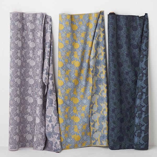 Fuccra: rakuen in Gray & Yellow B | Jacquard Weave