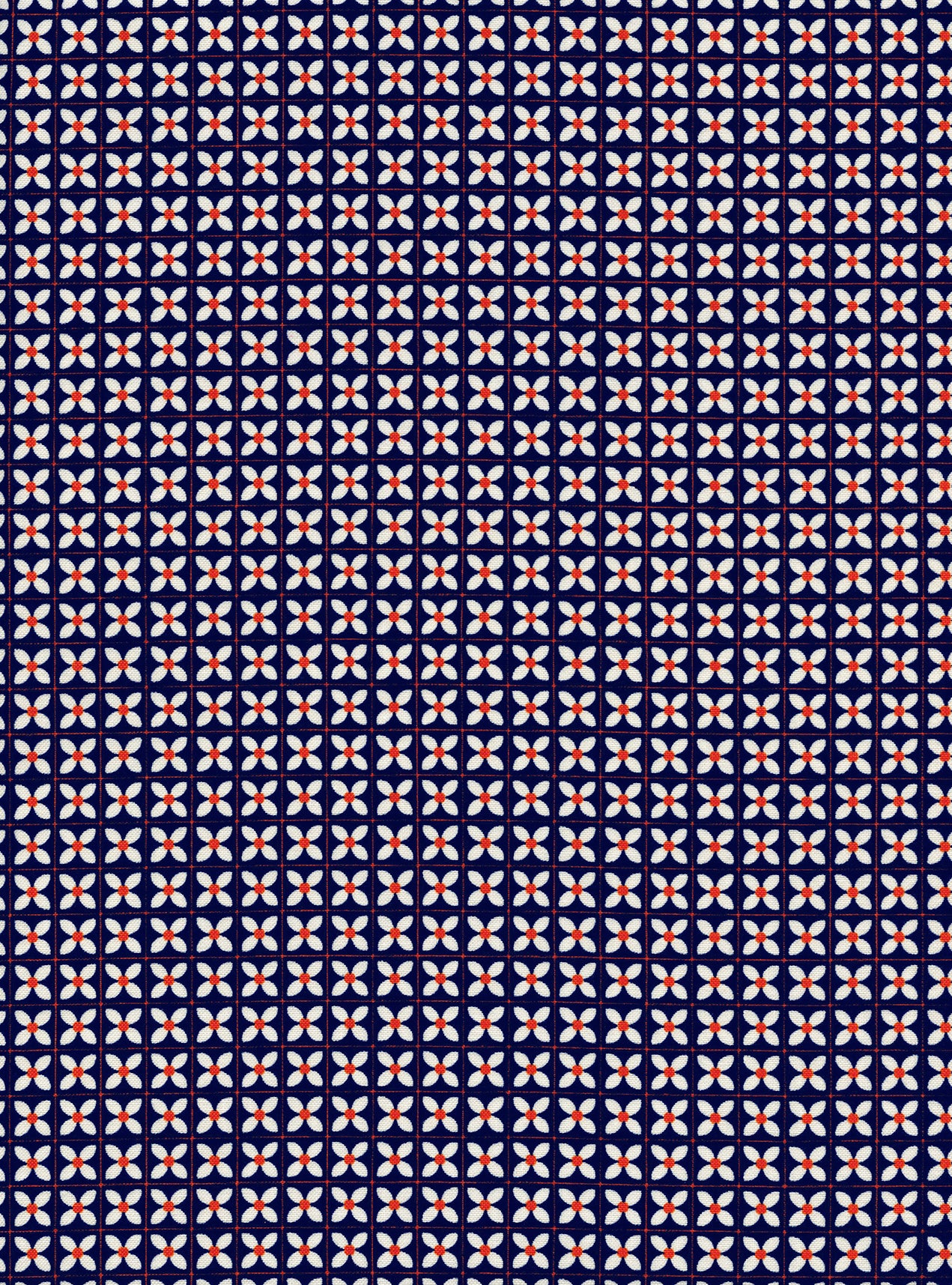 Yours Truly - Wee Flowers in Navy