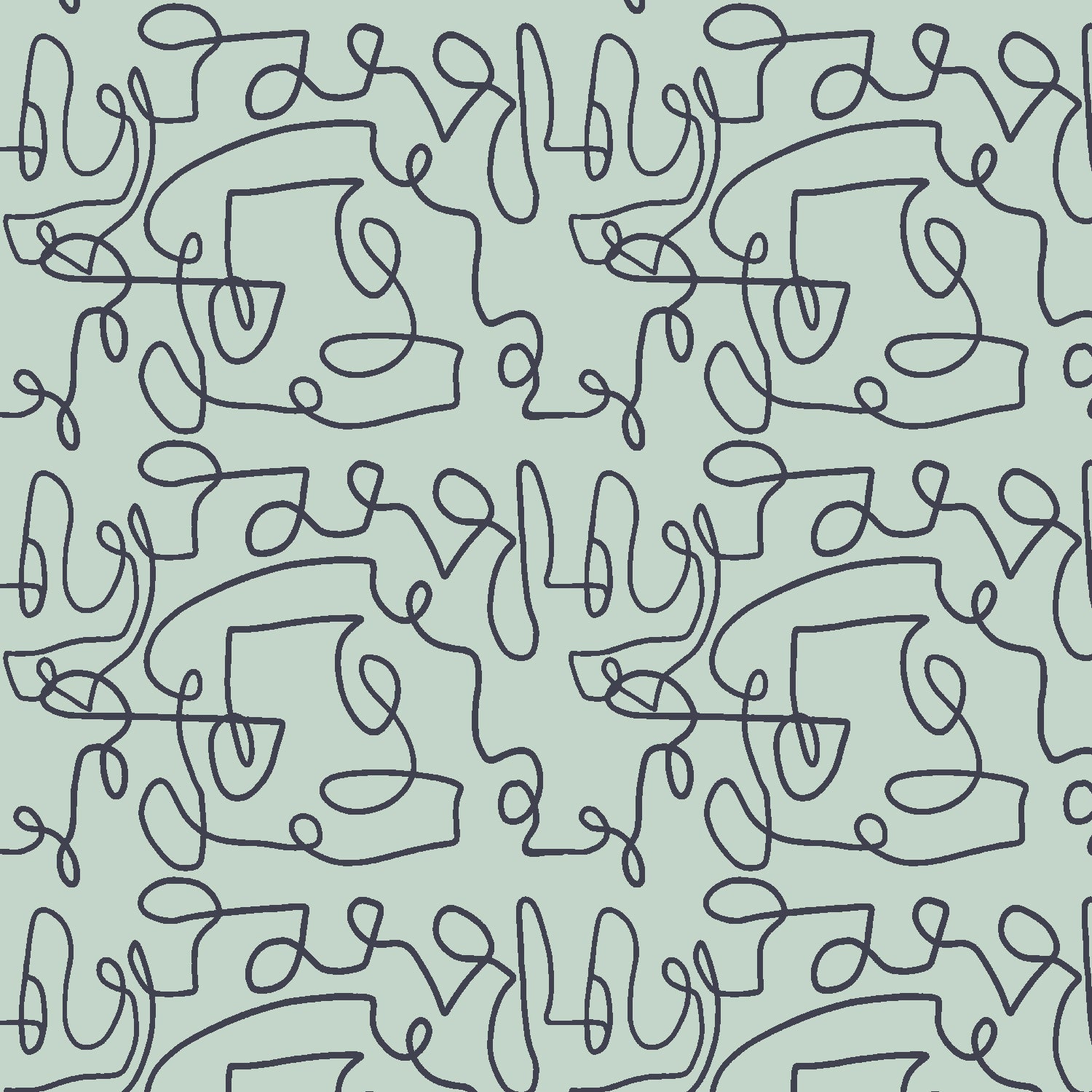 Frolic - Lifeline in Seafoam | Unbleached Cotton