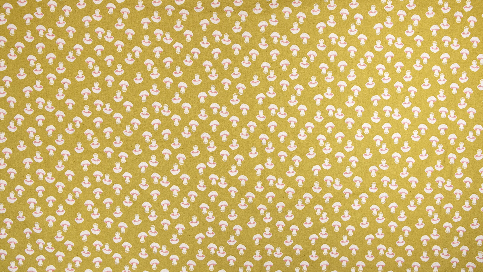 In the Woods - Mushroom in Citrine | Unbleached Cotton