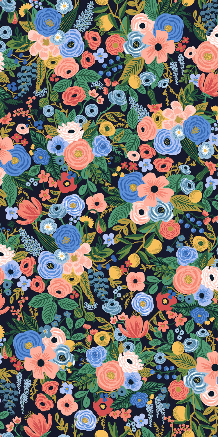 Wildwood - Petite Garden in Navy | Rayon