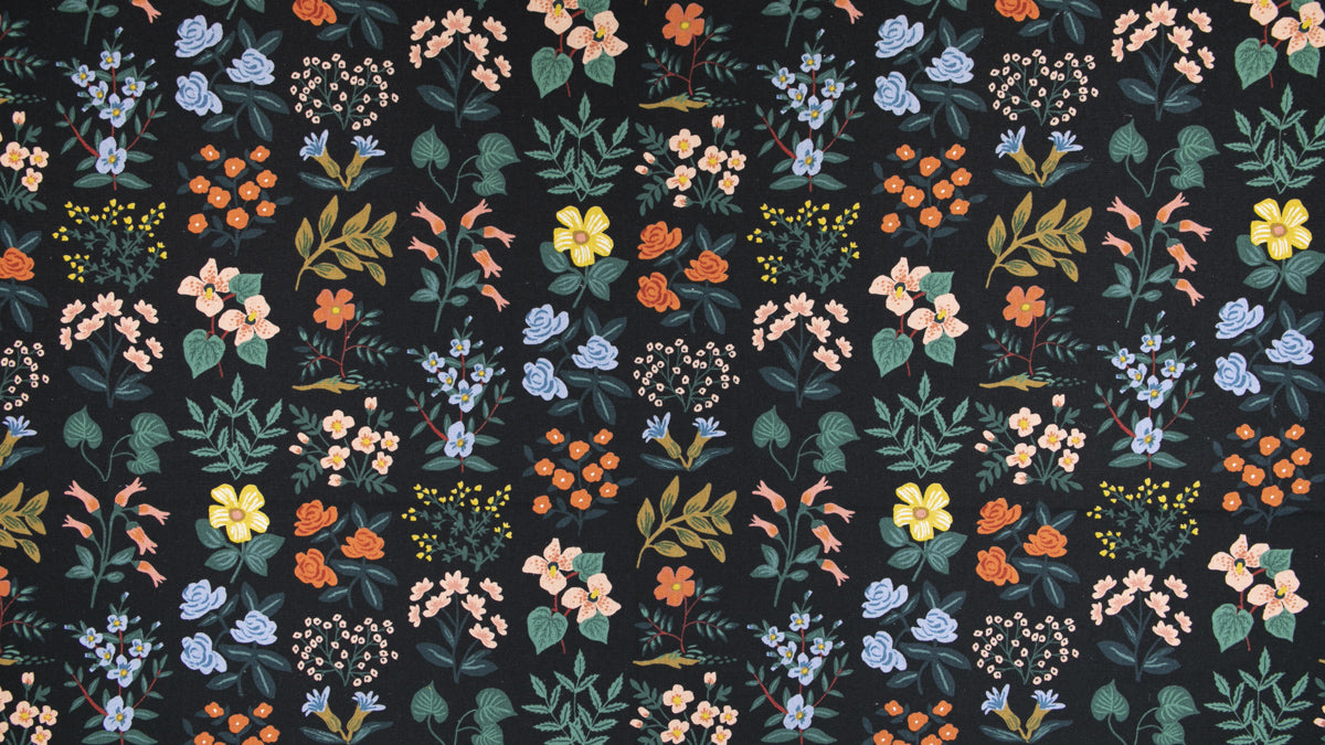 Meadow - Wildflower Field in Black | Canvas