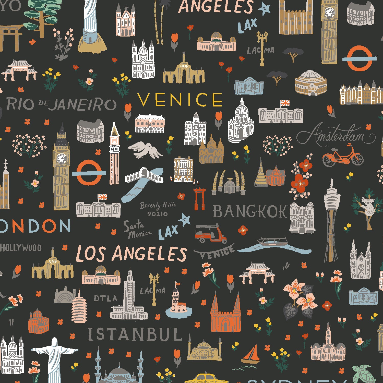 Bon Voyage - World Traveler in Black