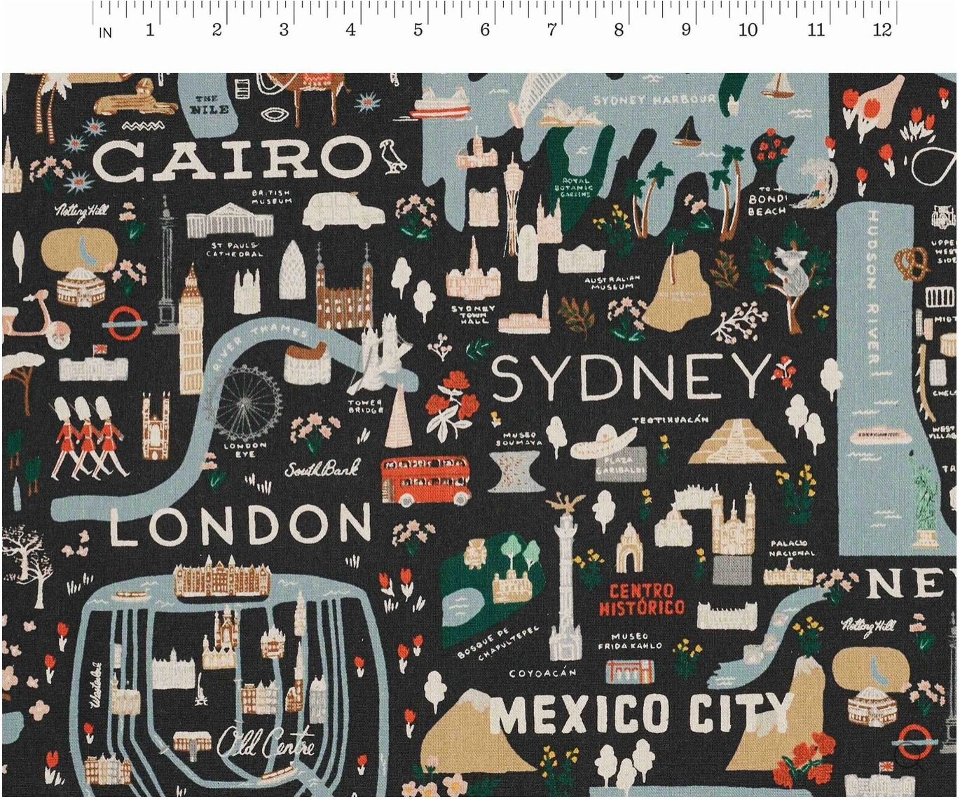 Bon Voyage - City Guide in Black | Unbleached Canvas