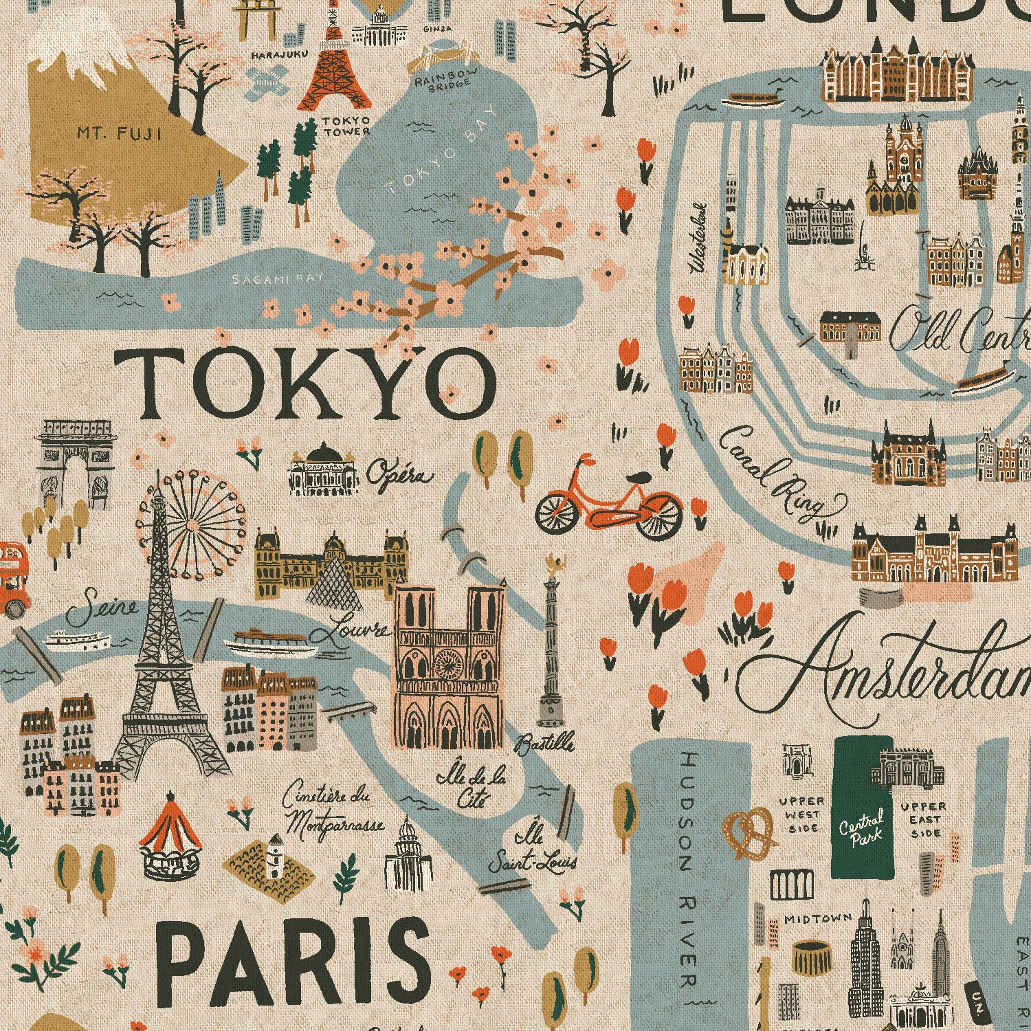 Bon Voyage - City Guide in Natural | Unbleached Canvas