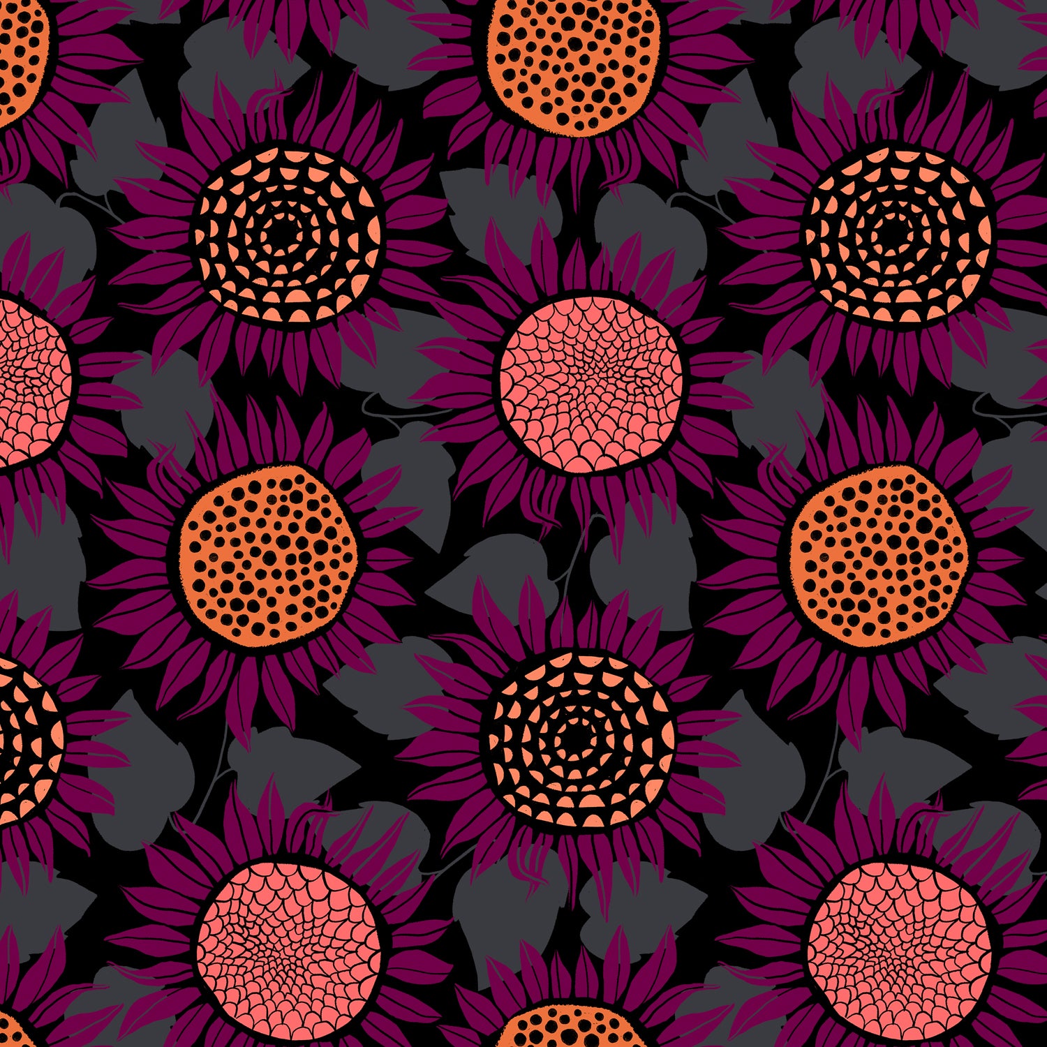 Front Yard - Sunflowers in Purple | Knit