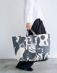 Echino 2025 Nekonoe - Large Print Cats Black | Linen Cotton Canvas