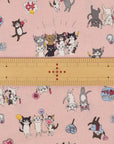 Funny Cat - Love Cats in Pink | Sheeting Cotton