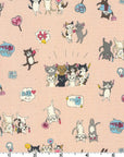 Funny Cat - Love Cats in Pink | Sheeting Cotton