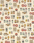 Chibi Petit - Sushi Dango Cats & Dog in Natural | Oxford Cotton