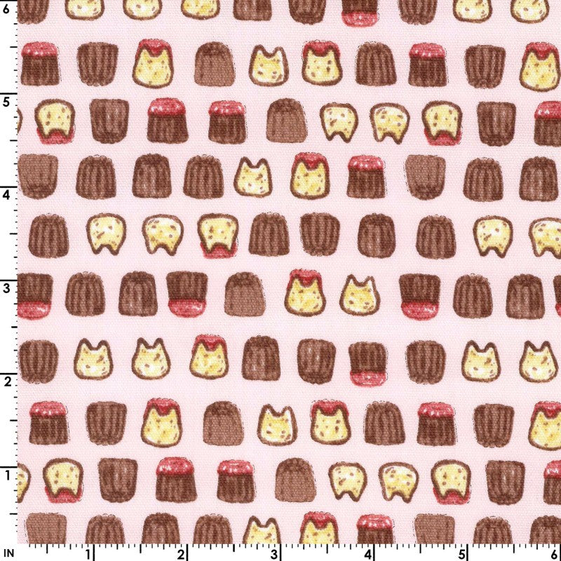 Animal Bread Cat Canelé in Pink | Oxford Cotton