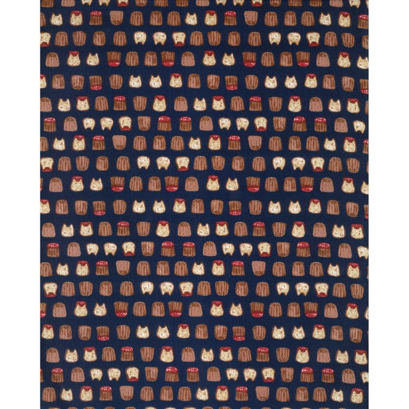 Animal Bread Cat Canelé in Navy | Oxford Cotton