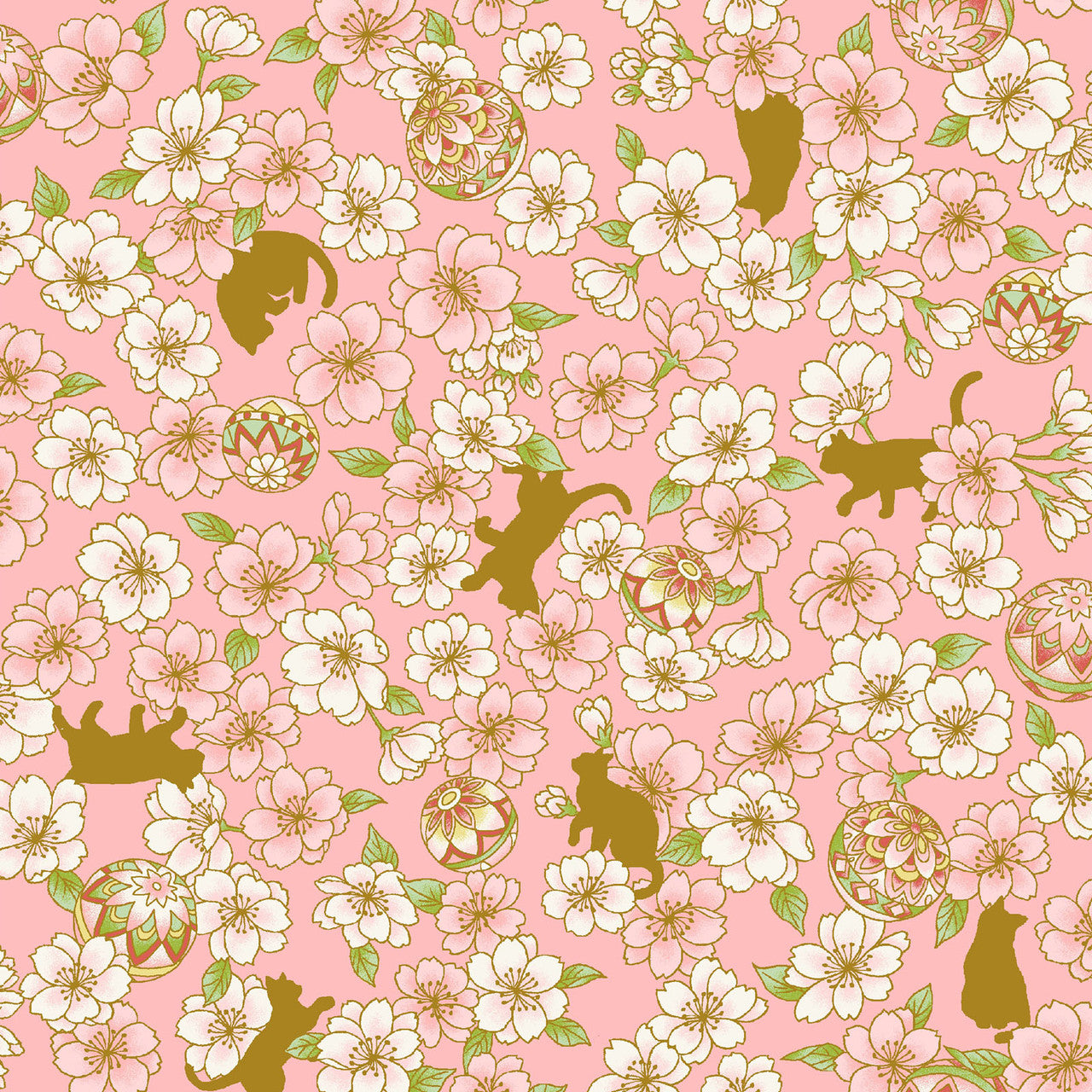 Hyakka Ryoran - Hana Fubuki in Pink | Sheeting Cotton