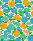 Flowerland - Vintage Floral in Turquoise | Quilting Cotton