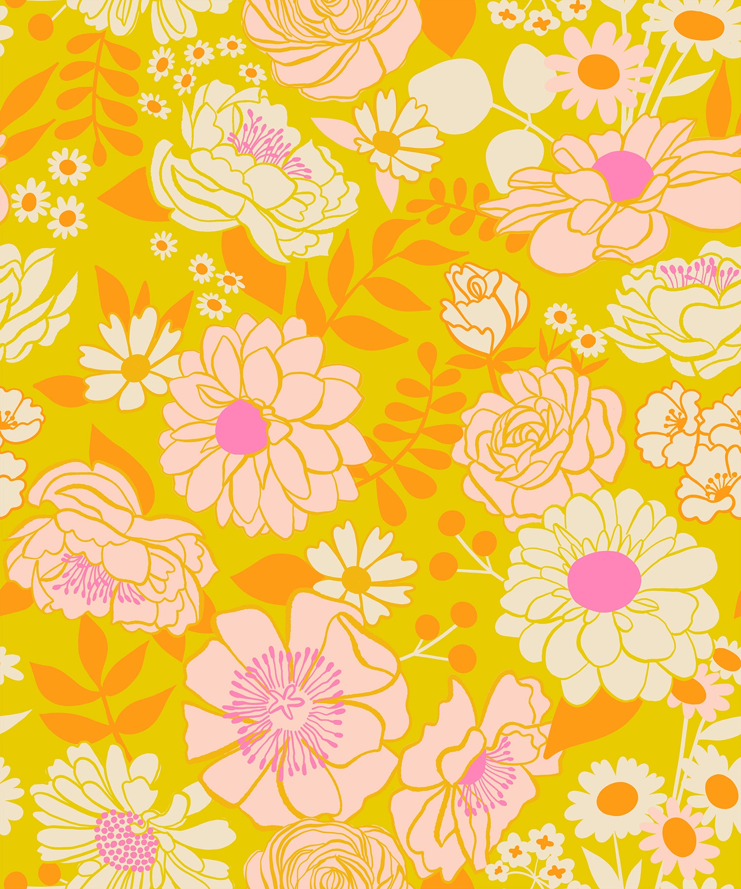 Rise and Shine - Morning Bloom in Golden Hour | Quilting Cotton