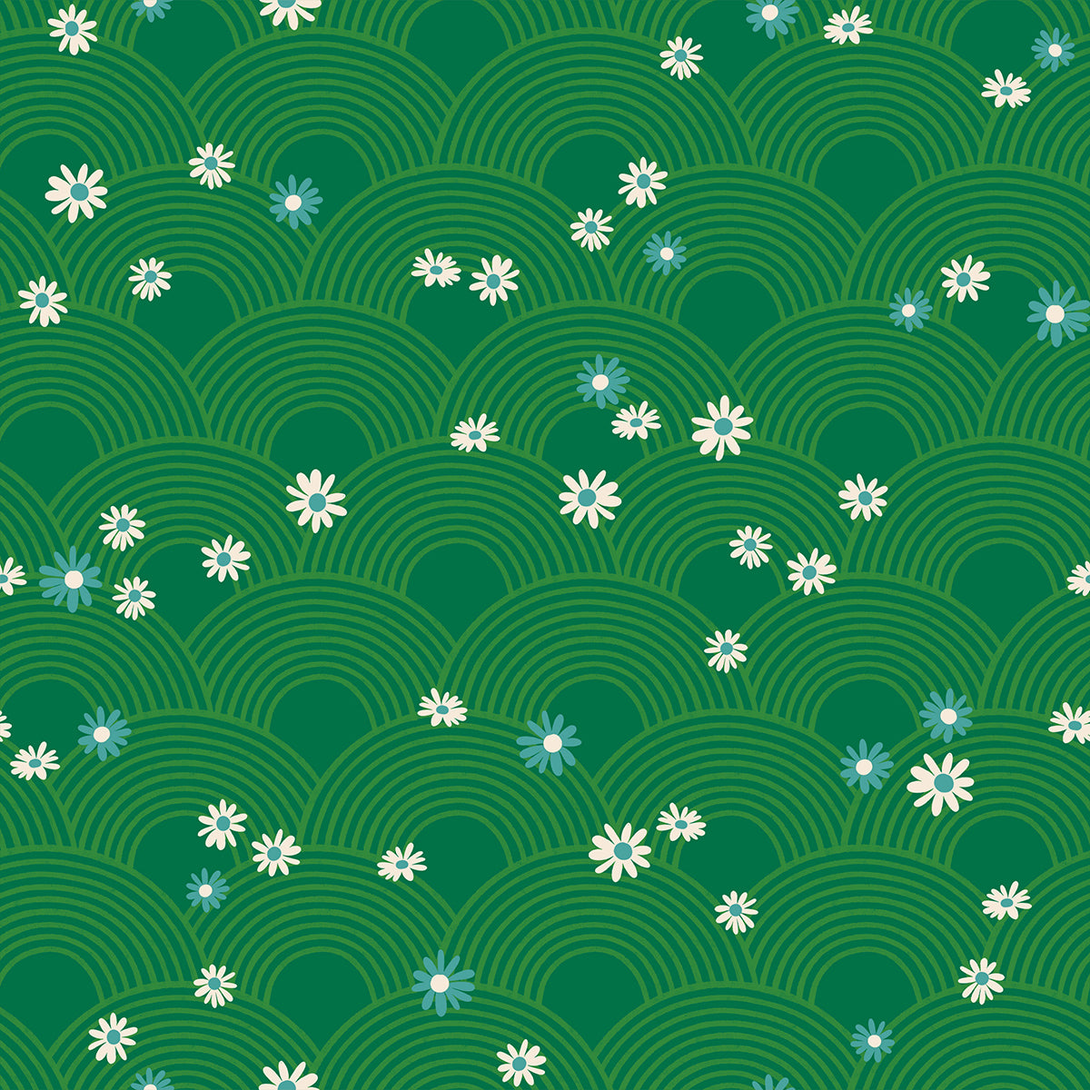 Rise and Shine - Meadow in Evergreen | Quilting Cotton