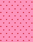 Trinketry - Hearts in Neon Flamingo | Quilting Cotton