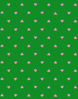 Trinketry - Hearts in Deep Verdant and Neon Pigment | Quilting Cotton