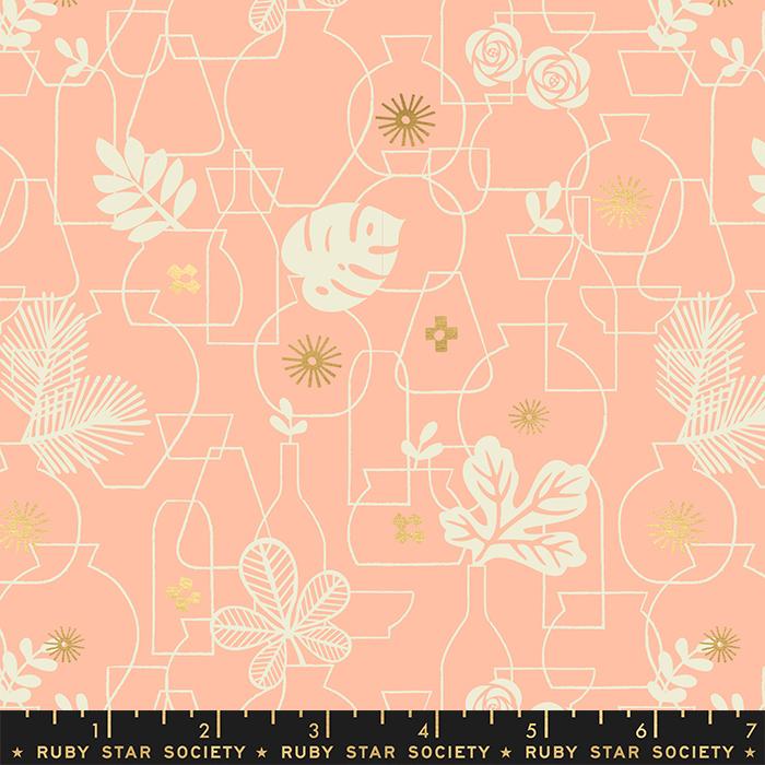 Whatnot - Potted in Peach | Quilting Cotton