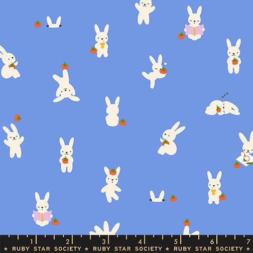 Persimmon - Bun E. and Simmy in Lindley Blue | Quilting Cotton