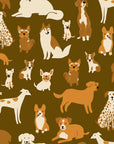 Dog Park - Dog Medley in Cocoa | Quilting Cotton