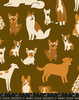 Dog Park - Dog Medley in Cocoa | Quilting Cotton