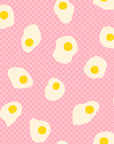 Egg and Friends - Fried Eggs in Posy Pink | Quilting Cotton