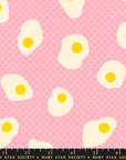 Egg and Friends - Fried Eggs in Posy Pink | Quilting Cotton