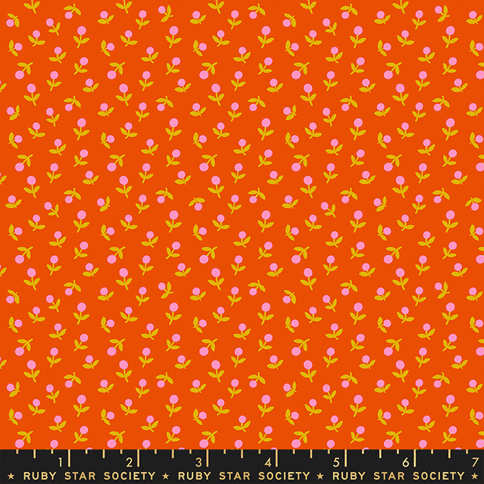 Meadow Star - Sprout in Warm Red | Quilting Cotton