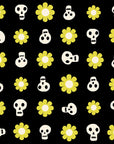 Good Spirits - Loves Me Not in Black | Quilting Cotton | Glow in the Dark