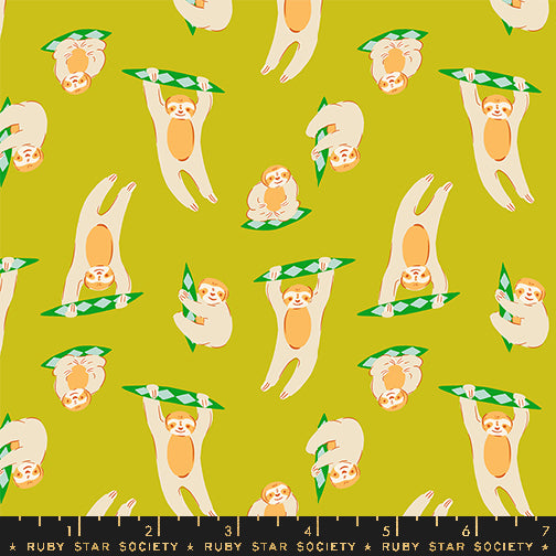 Animal Animal - Sloth in Pistachio | Quilting Cotton