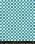 Animal Animal - Flower Check in Light Blue | Quilting Cotton