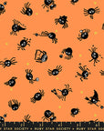 Freaky Familiars - Spider Sense in Pumpkin | Quilting Cotton