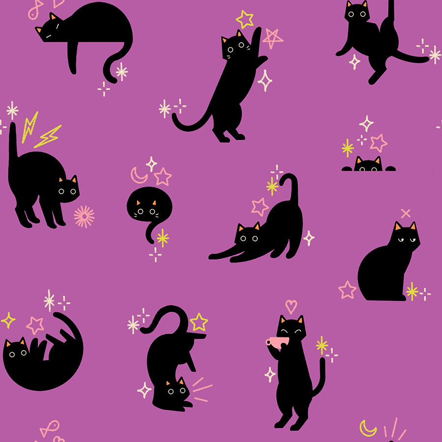 Freaky Familiars - Catwalk in Witchy | Quilting Cotton