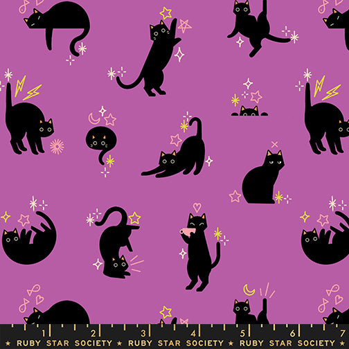 Freaky Familiars - Catwalk in Witchy | Quilting Cotton