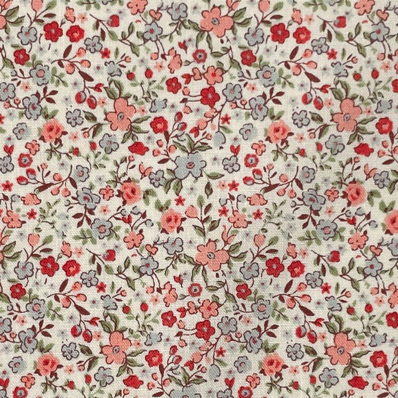 Petite Garden - 49 Floral In Red | Sheeting Cotton