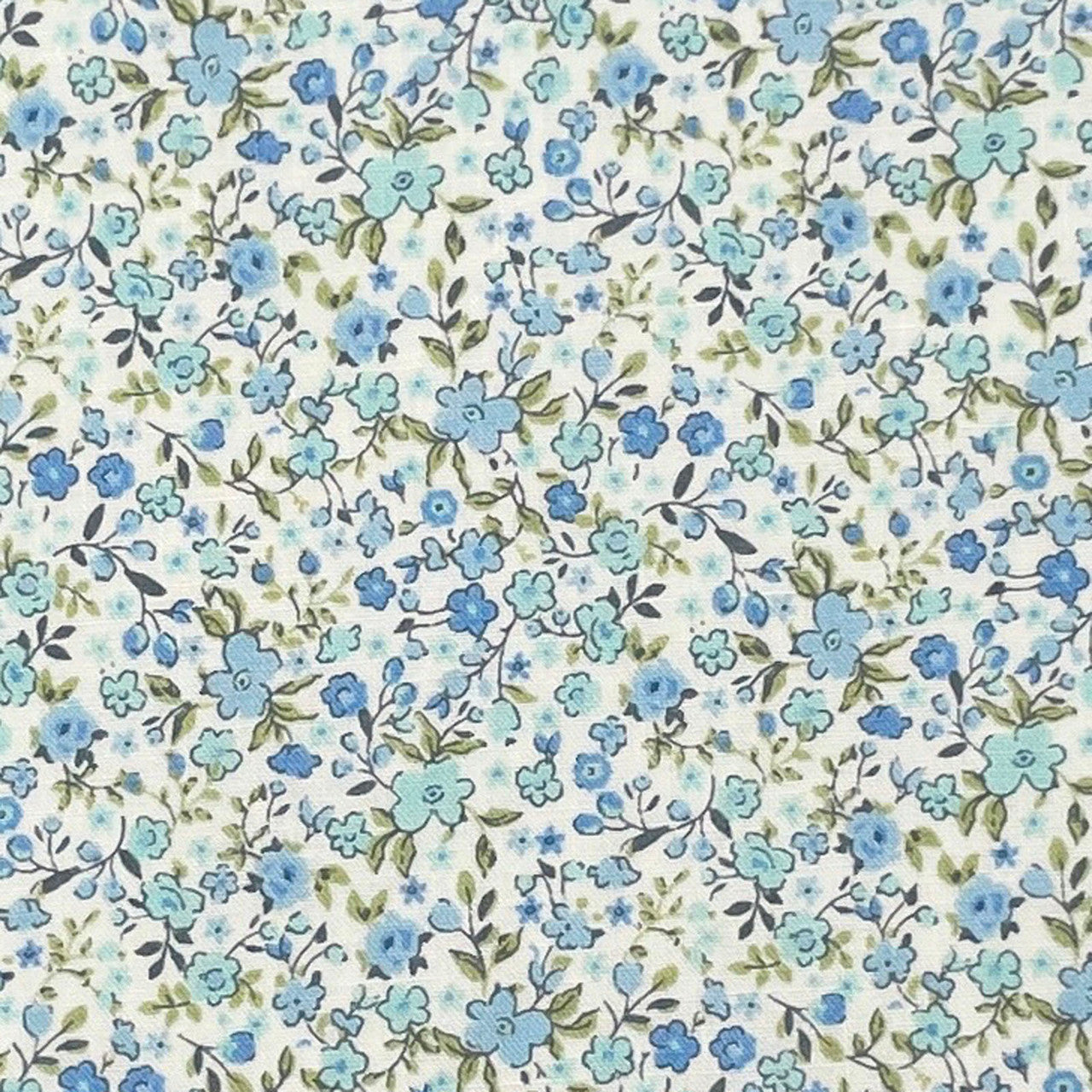 Petite Garden - 49 Floral In Blue | Sheeting Cotton
