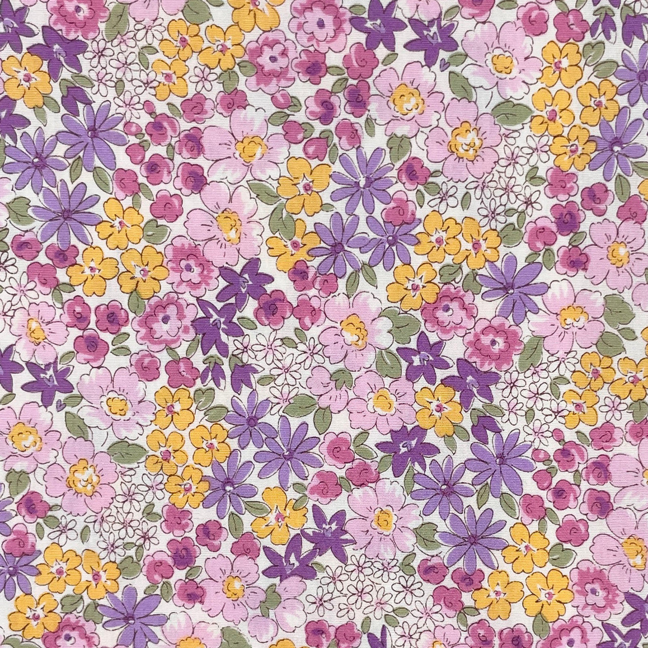 Petite Garden - Petite Floral in Lavender | Sheeting Cotton