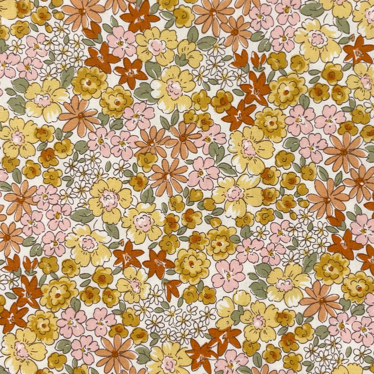 Petite Garden - Petite Floral in Yellow | Sheeting Cotton