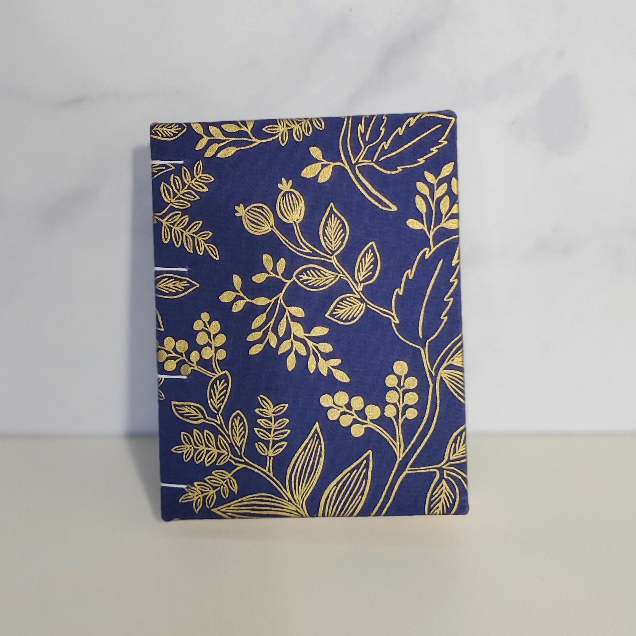 Handmade Mini Watercolor Sketchbook | Queen Anne in Navy - LIMITED EDITION