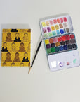 Handmade Mini Watercolor Sketchbook | Golden Buddha