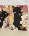 Handmade Mini Watercolor Sketchbook | 100% Cotton Paper | Floral Black Cats
